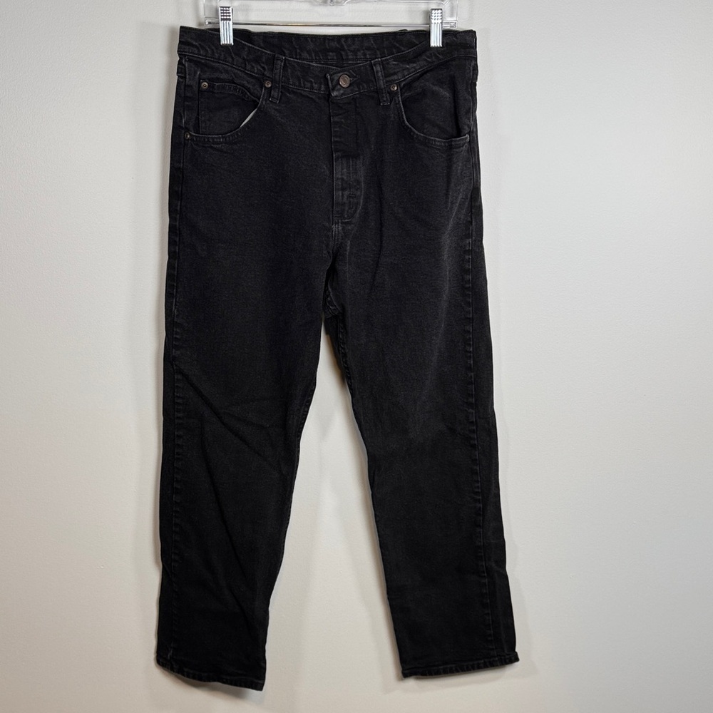 Wrangler Five Star Premium Denim Flex Jeans 34x30 Black Relaxed Fit